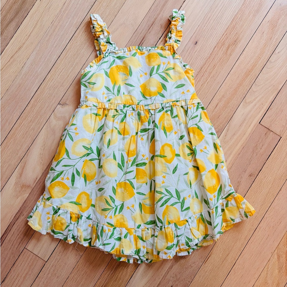Cynthia Rowley Lemon Print Ruffle Kids Dress Size: 4